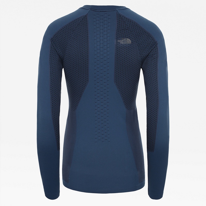 The North Face Sport Long-Sleeve Top Blue Wing Teal - Tnf Black | BXNUMG-576