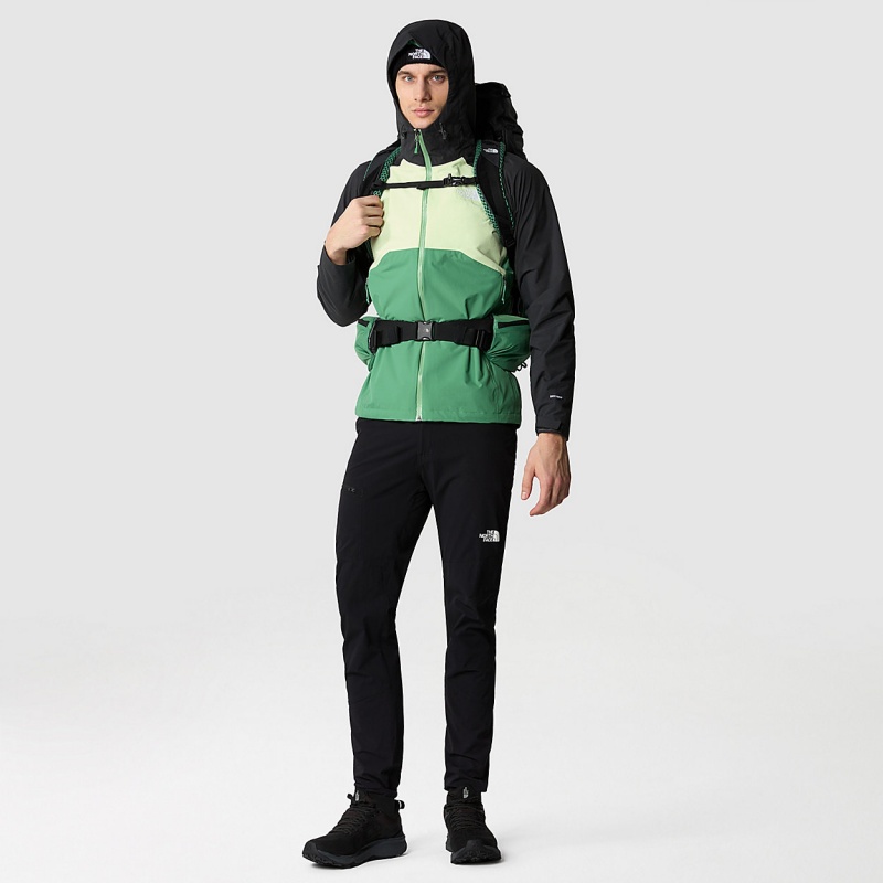 The North Face Stratos Hooded Jacket Deep Grass Green - Lime Cream - Asphalt Grey | ATLMFI-295