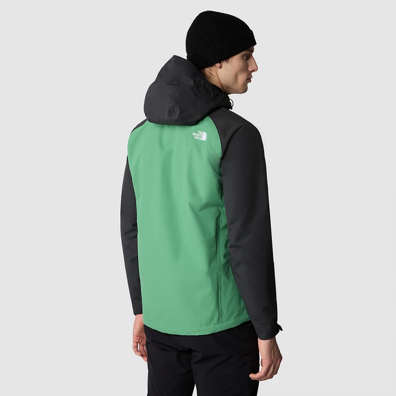 The North Face Stratos Hooded Jacket Deep Grass Green - Lime Cream - Asphalt Grey | ATLMFI-295