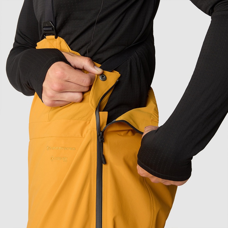 The North Face Summit Pumori GORE-TEX® Pro Bib Trousers Citrine Yellow | HYPQKZ-376