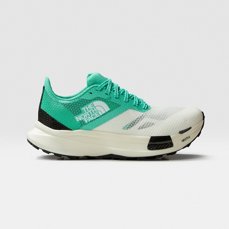 The North Face Summit VECTIV™ Pro Trail Running Shoes Tnf White/Vivid Seafoam | MNUJEY-235