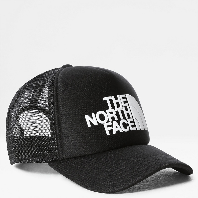 The North Face TNF Logo Trucker Cap Tnf Black - Tnf White | ZNHPGD-956