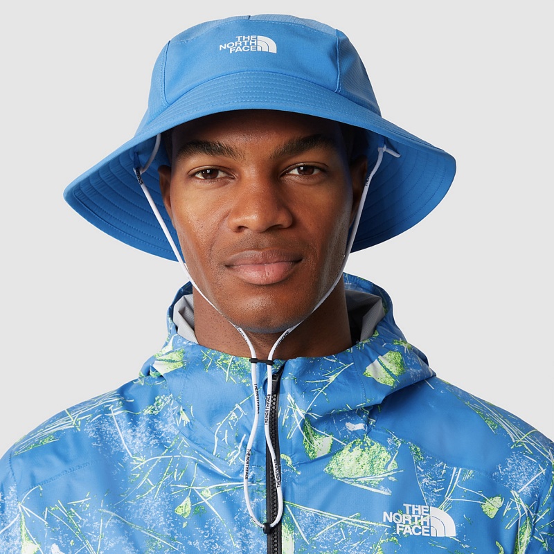 The North Face TNF Run Bucket Hat Super Sonic Blue | EVBIJK-947