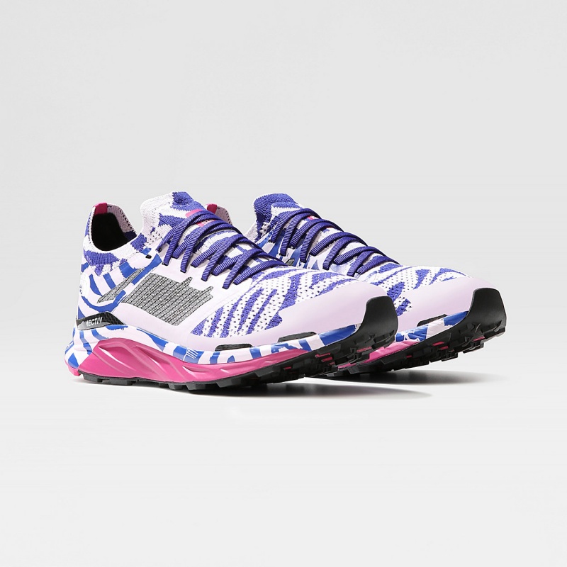 The North Face TNF x Elvira Flight Series™ VECTIV™ Trail Running Shoes Lapis Blue Fernando Elvira Collab Print/Lavender Fog | XLUVHB-324