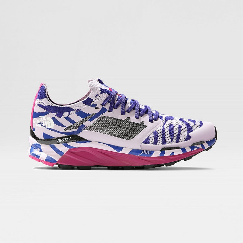 The North Face TNF x Elvira Flight Series™ VECTIV™ Trail Running Shoes Lapis Blue Fernando Elvira Collab Print/Lavender Fog | XLUVHB-324