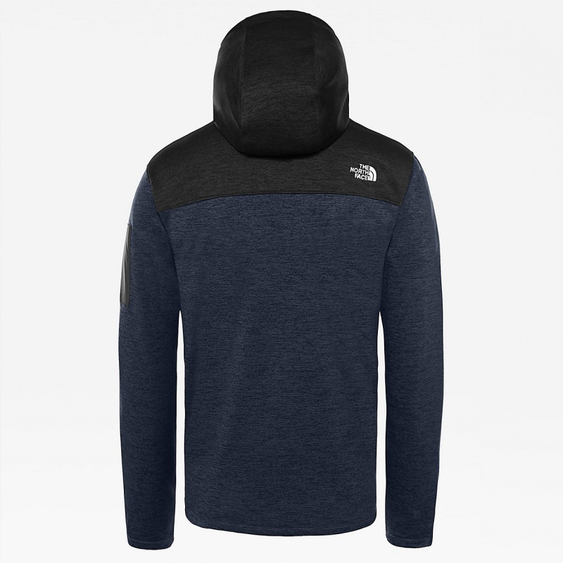 The North Face Tech Emilio Hooded Fleece Summit Navy Dark Heather/Tnf Black Heather | DEIHQG-836