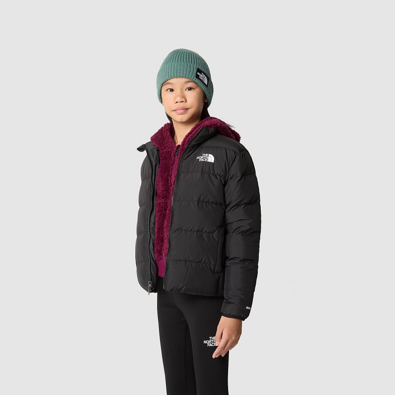 The North Face Teen's Reversible North Down Jacket Tnf Black | RSFWPN-970