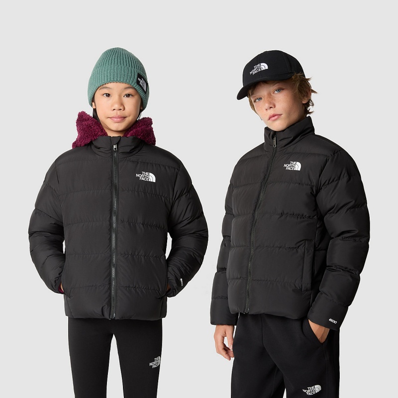 The North Face Teen\'s Reversible North Down Jacket Tnf Black | RSFWPN-970