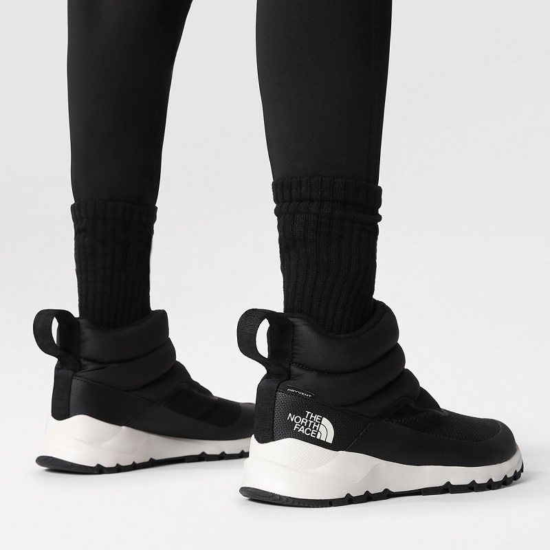 The North Face ThermoBall™ Progressive II Waterproof Zip-Up Winter Boots Tnf Black/Gardenia White | GHDQLE-568