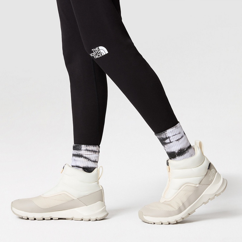 The North Face ThermoBall™ Progressive II Waterproof Zip-Up Winter Boots Gardenia White/Silver Grey | ESURJI-761