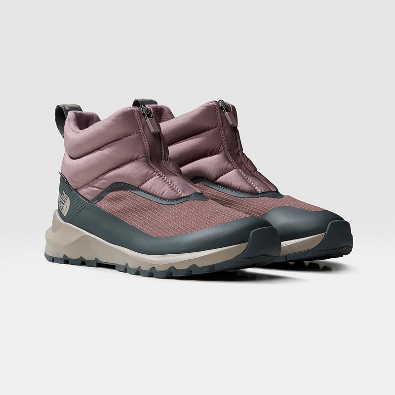 The North Face ThermoBall™ Progressive II Waterproof Zip-Up Winter Boots Fawn Grey/Asphalt Grey | LUEBAV-739