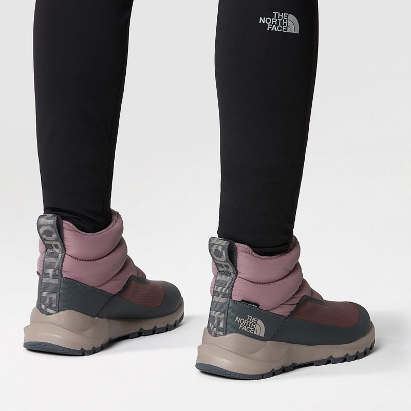 The North Face ThermoBall™ Progressive II Waterproof Zip-Up Winter Boots Fawn Grey/Asphalt Grey | LUEBAV-739