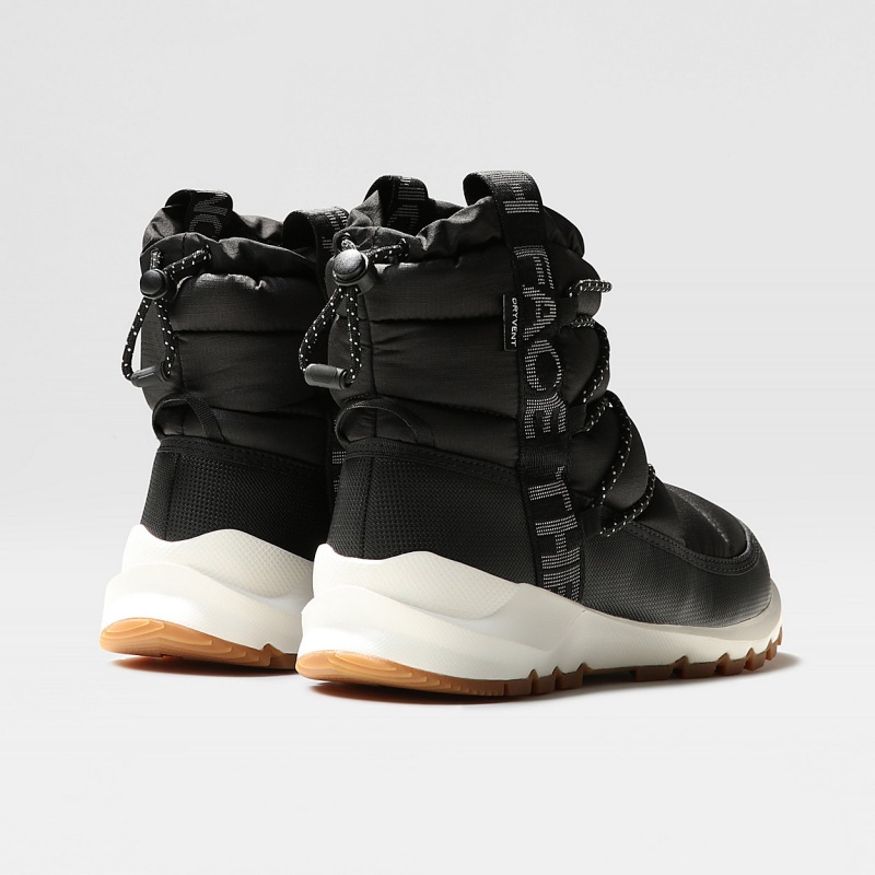 The North Face ThermoBall™ Waterproof Lace Up Winter Boots Tnf Black/Gardenia White | VKICBX-384