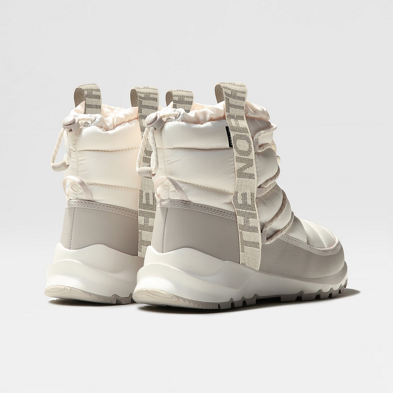 The North Face ThermoBall™ Waterproof Lace Up Winter Boots Gardenia White/Silver Grey | MGXYOR-451