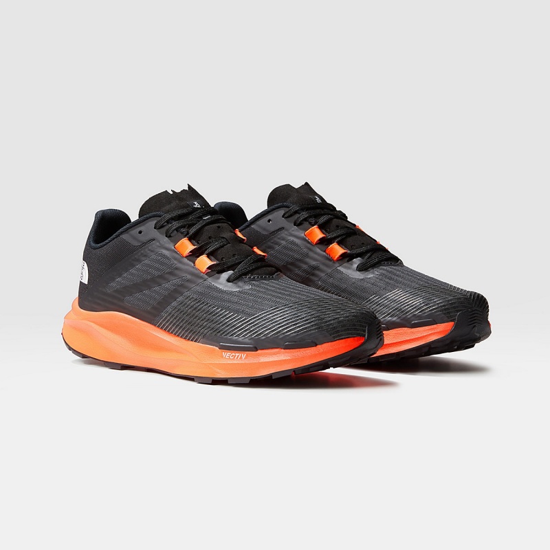 The North Face VECTIV™ Eminus Trail Running Shoes Asphalt Grey/Power Orange | JAWUQG-179