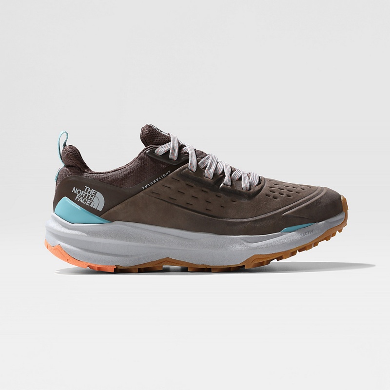 The North Face VECTIV™ Exploris II Leather Hiking Shoes Bipartisan Brown/Demitasse Brown | KFAQTH-146