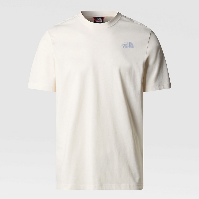 The North Face Vertical Line T-Shirt Gardenia White - Dusty Periwinkle | DTSMUQ-160