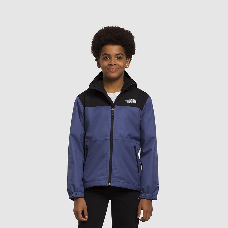 The North Face Warm Storm Rain Jacket Cave Blue | MYNFJG-492